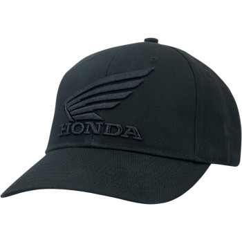 HONDA BLACKED OUT CURVED BILL HAT - BLACK